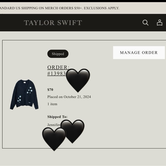 *Authentic* BNIB Taylor Swift Midnights Cardigan ~ XS/SM - Picture 13 of 13